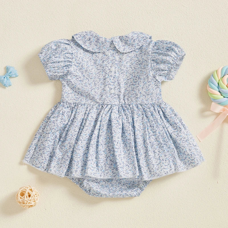 Macacão Vestido Tutu Floral para Bebê Menina - Estrela Kids
