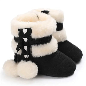 Botas de Inverno para Bebê com Fluff Quente e Sola Macia - Estrela Kids