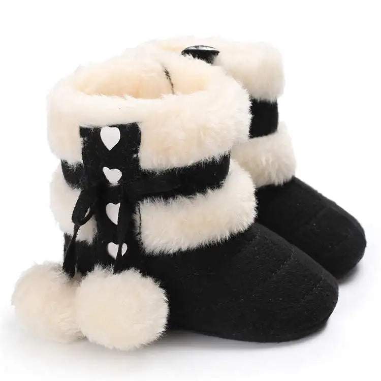 Botas de Inverno para Bebê com Fluff Quente e Sola Macia - Estrela Kids