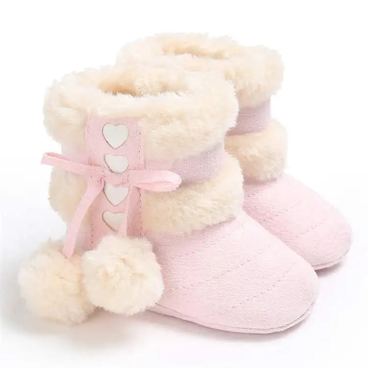 Botas de Inverno para Bebê com Fluff Quente e Sola Macia - Estrela Kids