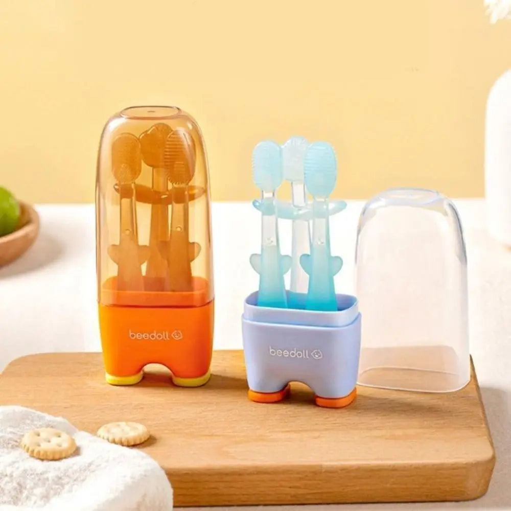 Escova de Dentes Infantil de Silicone - Conforto e Cuidado - Estrela Kids