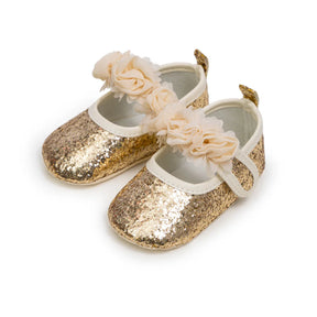 Sapatos de Festa para Bebês com Renda Floral - Estrela Kids