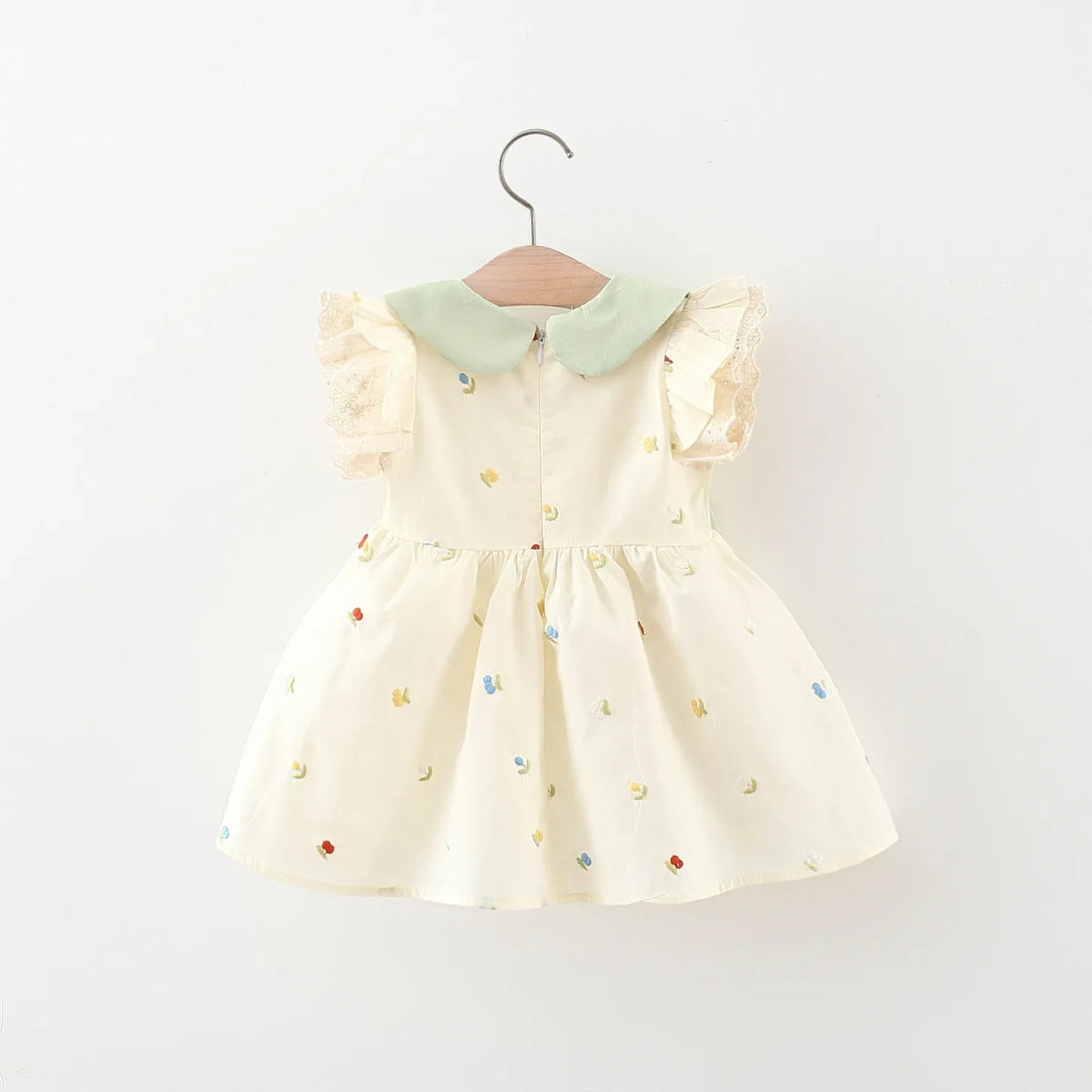 Vestido de Verão com Laço Bordado para Bebês - Estrela Kids