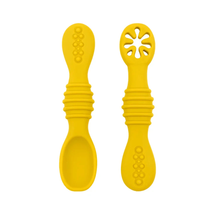 Conjunto de Colheres de Silicone para Bebês - Estrela Kids