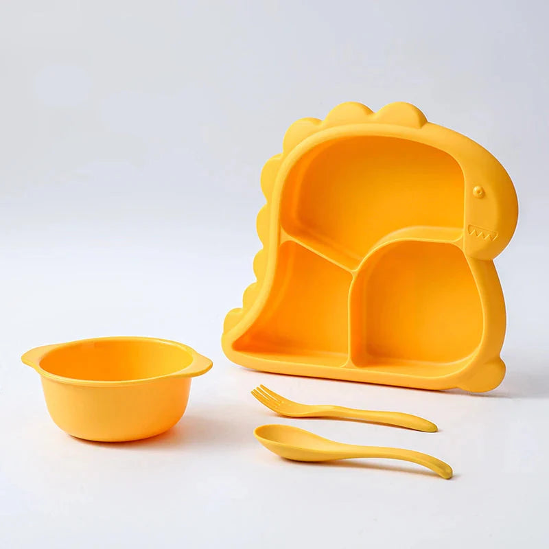 Conjunto Infantil de Jantar Dinossauro - Tigela e Talheres - Estrela Kids