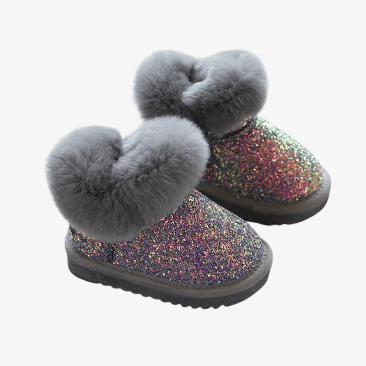 Bota Infantil de Inverno com Lantejoulas e Pelúcia - Estrela Kids