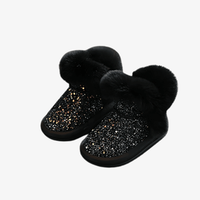 Bota Infantil de Inverno com Lantejoulas e Pelúcia - Estrela Kids