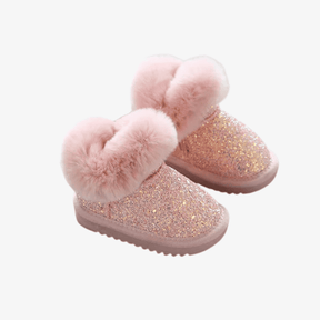 Bota Infantil de Inverno com Lantejoulas e Pelúcia - Estrela Kids