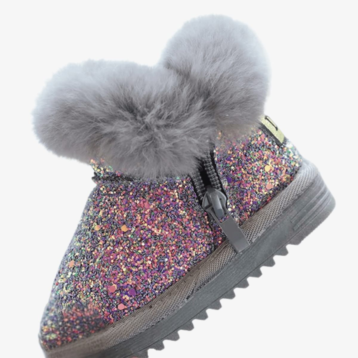 Bota Infantil de Inverno com Lantejoulas e Pelúcia - Estrela Kids