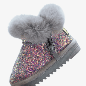 Bota Infantil de Inverno com Lantejoulas e Pelúcia - Estrela Kids
