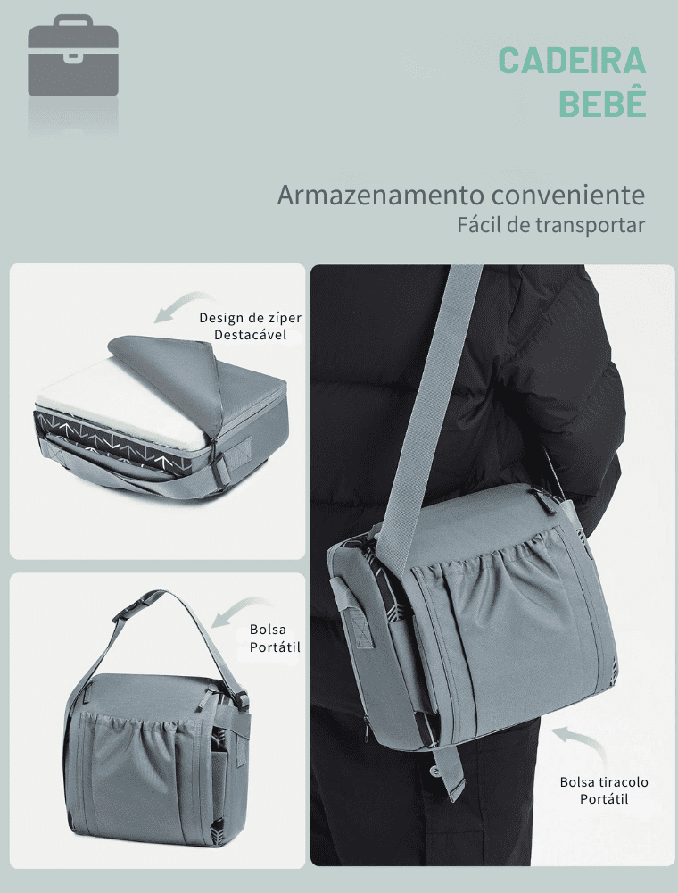 Cadeira de Alimentação Portátil para Bebê - Estrela Kids