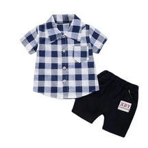 Conjunto Masculino Camisa Xadrez + Bermuda Infantil