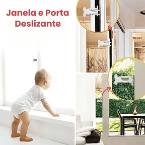 Trava de Segurança para Janela 4 Unidades - Estrela Kids