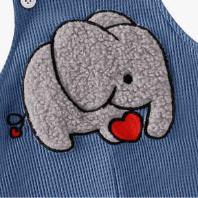 Macacão Bebê com Touca e Bordado de Elefante - Estrela Kids