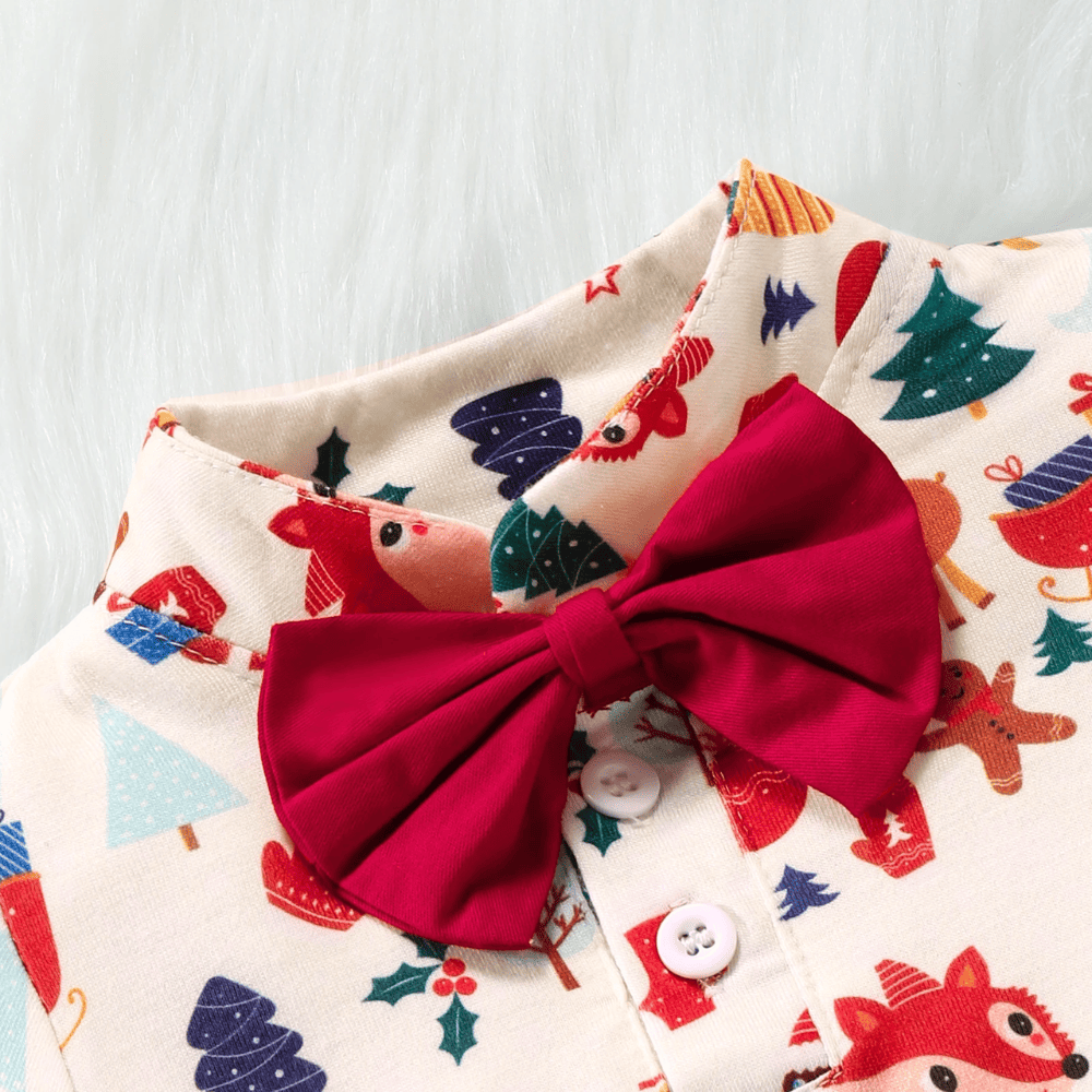 Conjunto de Bebê Macacão Polo Natal - Estrela Kids