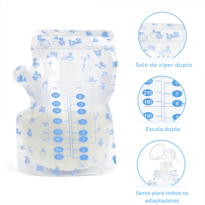 Saquinho para Armazenar Leite Materno 100 Unid. - Estrela Kids