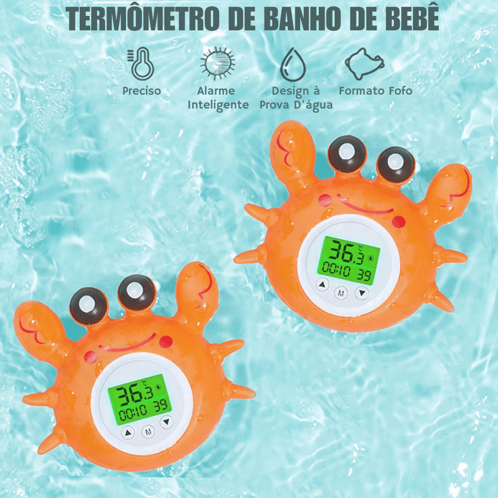 Termômetro de Banho Bebê Caranquejo - Estrela Kids