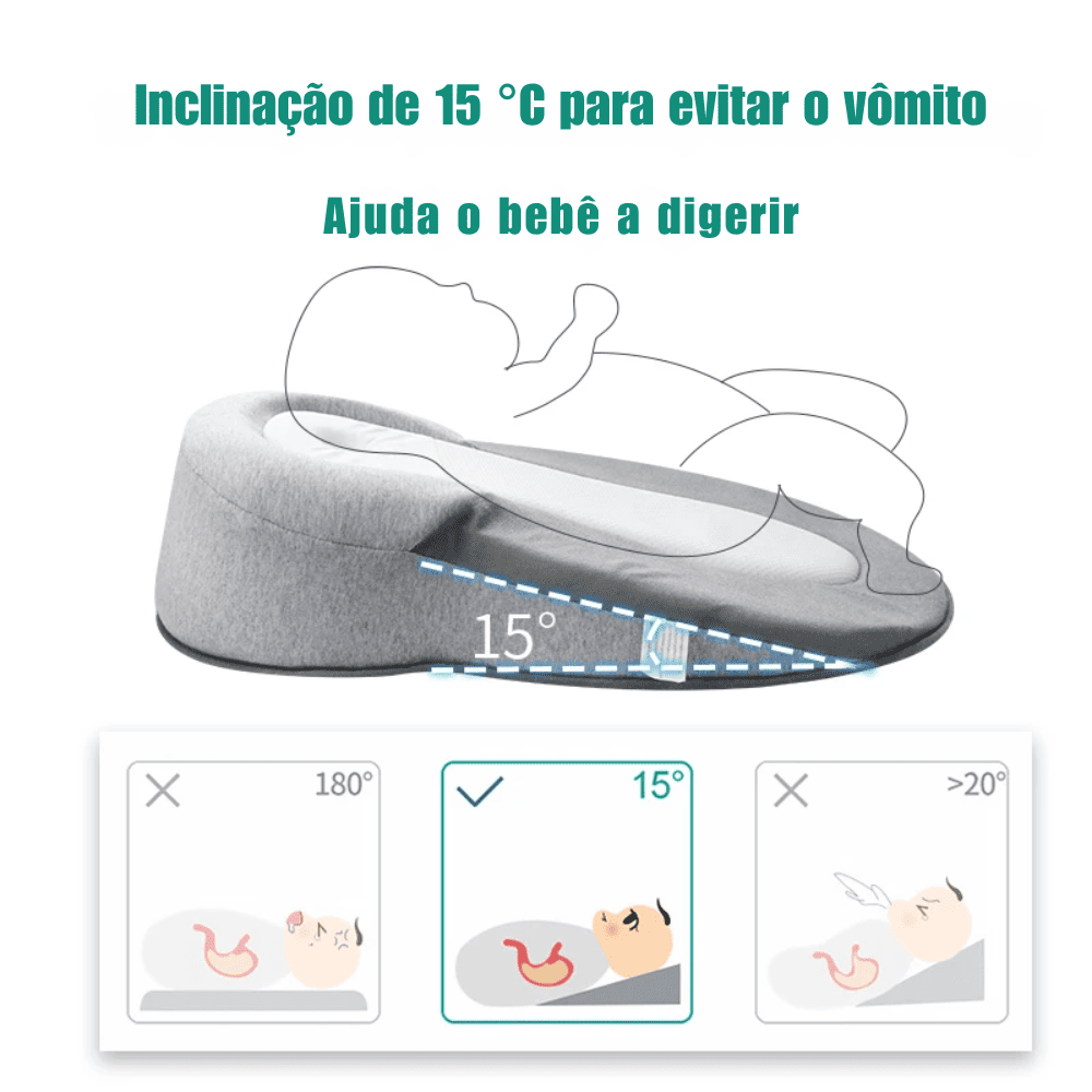 Ninho Inclinado Antirrefluxo - Estrela Kids