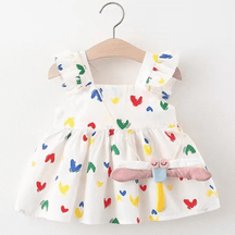 Vestido de Algodão Doce Coração - Estrela Kids