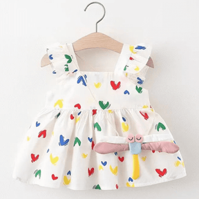 Vestido de Algodão Doce Coração - Estrela Kids